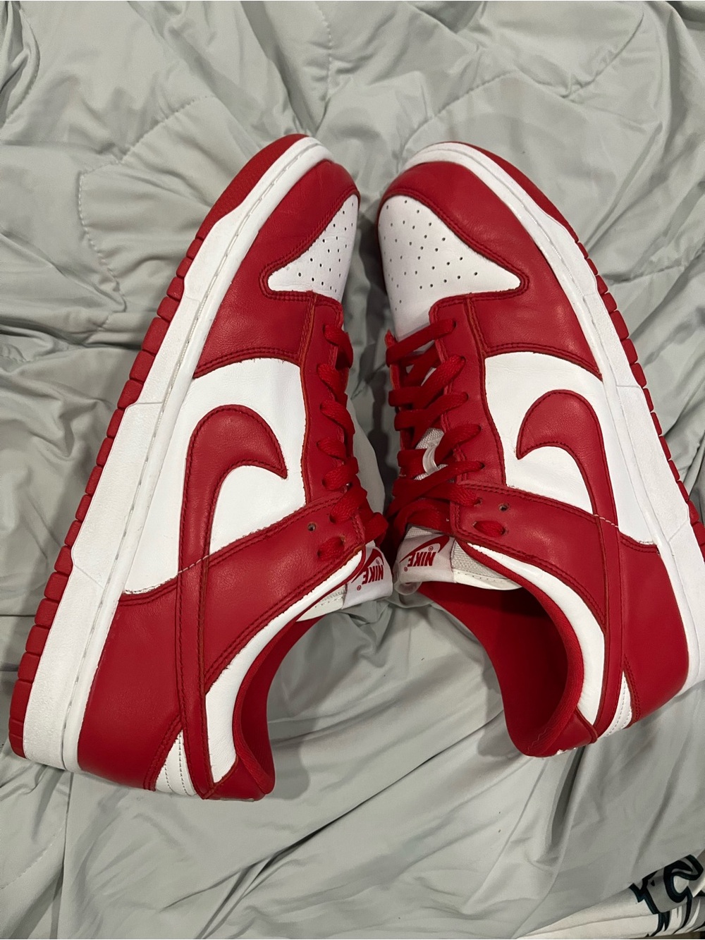 Nike Dunk Low Retro "St. John's" sneakers in a university red and white size 11